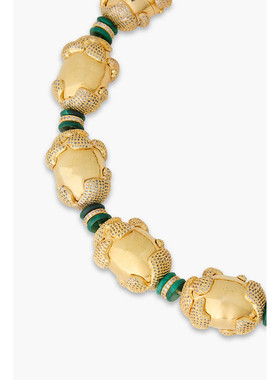 1h可退 潮奢 ZIMMERMANN 女士 镀金水晶晶石镶嵌短项链 5432S24GO