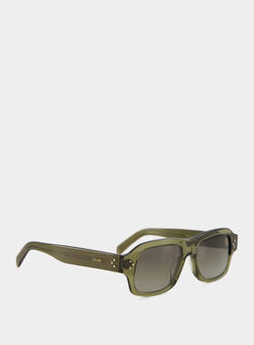 CELINE 男士眼镜 4S327CPLB15KT AW2025 绿色 全框太阳镜