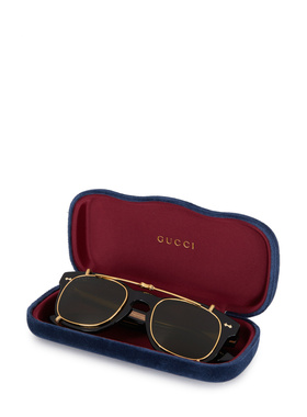 Gucci 古驰 男士 徽标太阳镜 491397J0741