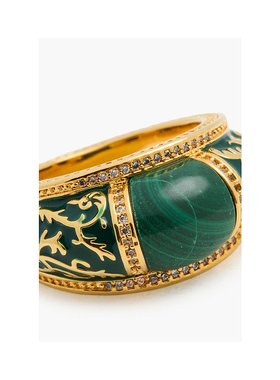 1h可退 潮奢 ZIMMERMANN 女士 镀金水晶珐琅晶石镶嵌戒指 5217R24