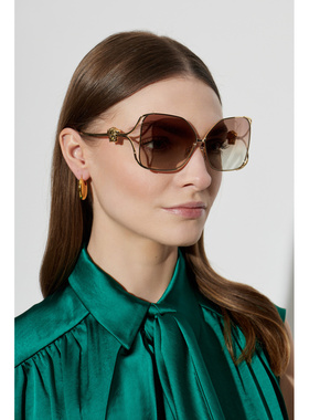 VERSACE 女士太阳镜 0VE228801002B8 SS2026 金色 Sunglasses