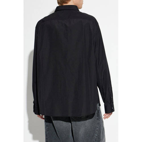 LOEWE 男士衬衫 H526Y05XAT0BLACK SS2026 黑色 Cotton shirt - 图3