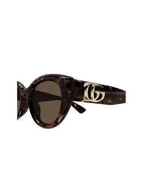 GUCCI 女士太阳镜 GG1976SK003 AW2025 棕色 几何太阳镜古驰