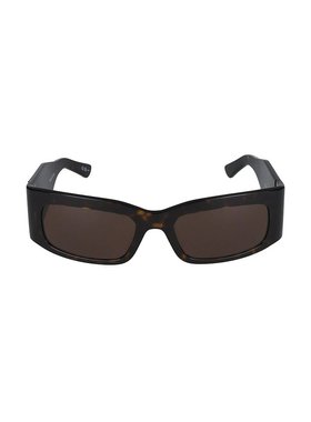 BALENCIAGA 男士太阳镜 BB0328S002 AW2024 黑色 几何框太阳镜