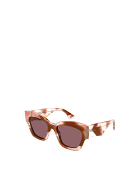 GUCCI 女士眼镜 GG2150S002 SS2026 棕色 Logo 细节太阳镜