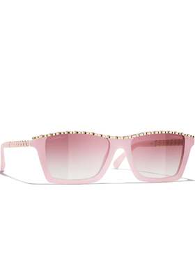 CHANEL 女士眼镜 CH5548Q17338H CO 粉红色 全框太阳镜