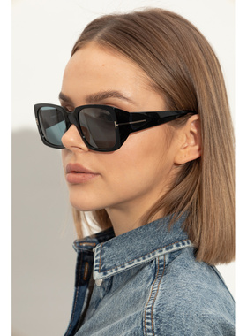 TOM FORD 女士太阳镜 FT103505101V SS2026 黑色 Sunglasses