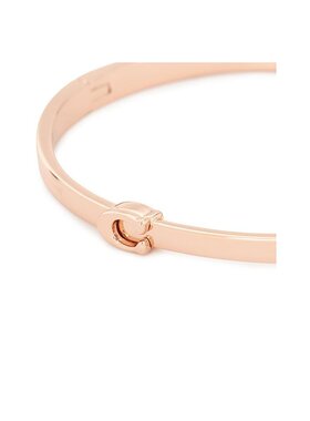 1h可退 COACH 女士手链手镯 546477RGD690 AW2025 金色 logo手镯