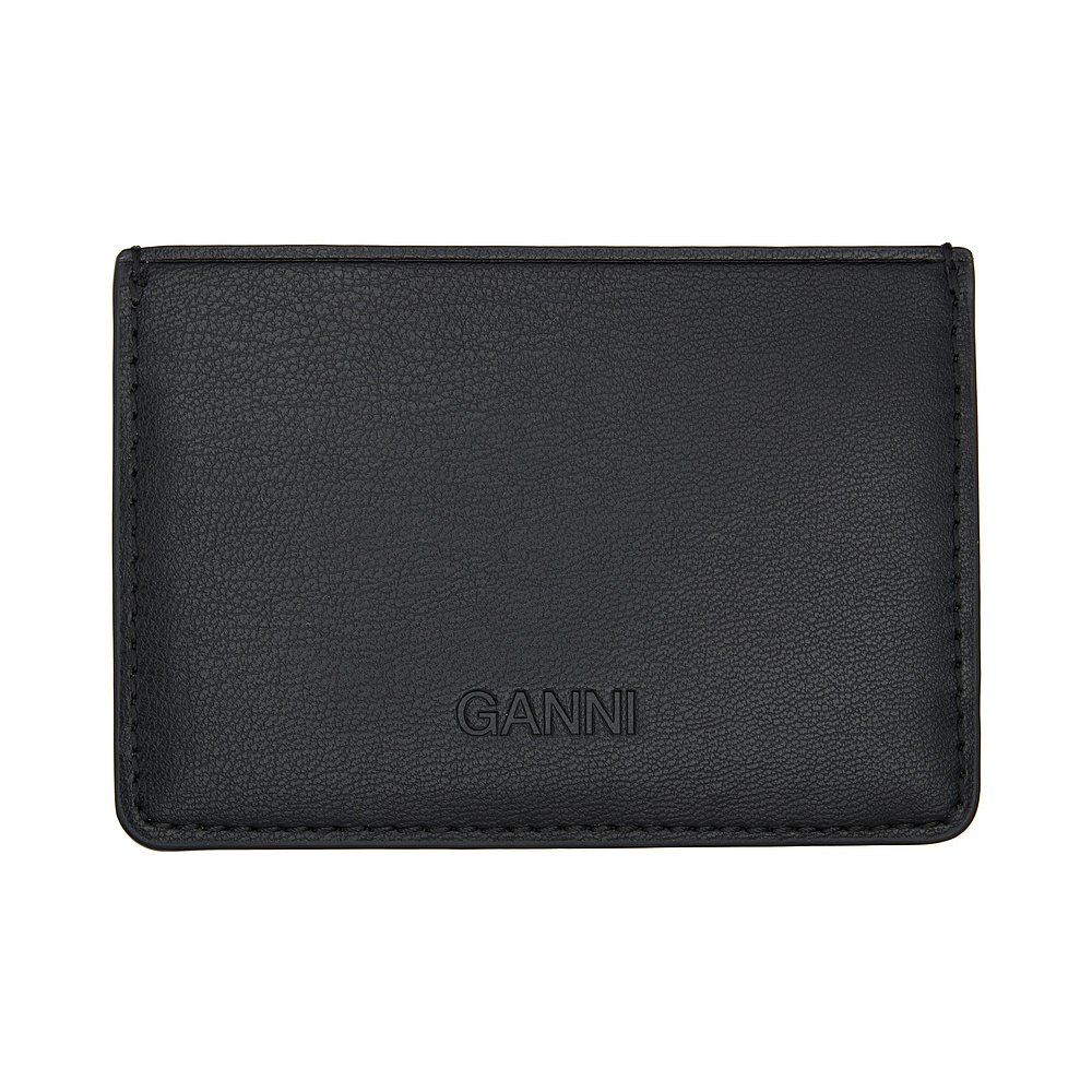 1h可退 香港直邮潮奢 GANNI 甘尼 女士 黑色 Bou 卡包 A6392 - 图0