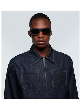 1h可退 潮奢 Prada 普拉达 男士 方框太阳眼镜 black黑色 舒适时