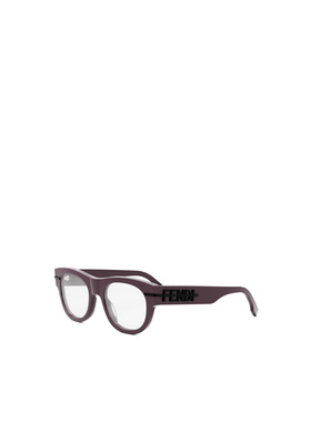 FENDI 男士太阳镜 FE50078I069 SS2024 白色 徽标平光镜配饰