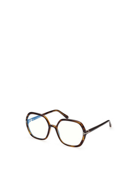 1h可退 TOM FORD 女士眼镜 FT5814052 SS2022 黑色 徽标平光镜
