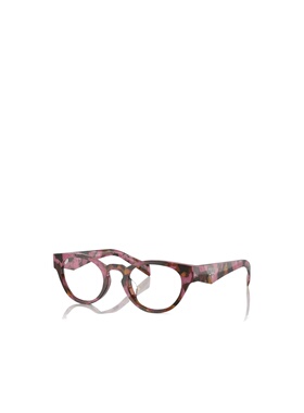 PRADA 女士眼镜 PRA11VD18N1O1 SS2026 棕色 椭圆框平光镜