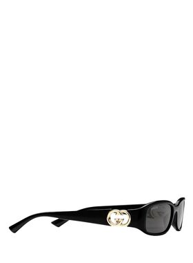 GUCCI 女士眼镜 797277J16911012 CO 灰色 矩形框太阳镜古驰