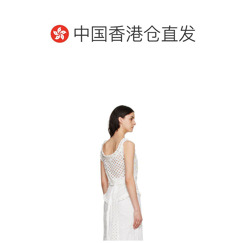 香港直邮潮奢anna sui女士白色背心 天猫国际探物中国香港背心吊带