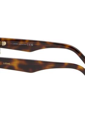 潮奢 LOEWE 罗意威 女士 棕色 & 金色 Double Frame 太阳镜 LW401