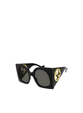 1h可退 GUCCI 女士眼镜 GG1254S001 SS2025 黑色 GG1254S古驰