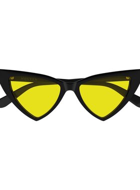 ALEXANDER MCQUEEN 女士眼镜 AM0518S001 CO 黄色 猫眼太阳镜