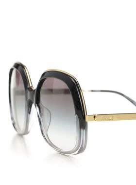 CHLOÉ 女士太阳镜 CH0327S005 AW2025 黑色 SQUARE SUNGLASSES