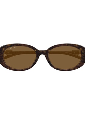 1h可退 GUCCI 女士眼镜 GG1684SA004 SS2025 棕色 GG1684SA古驰