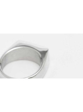 1h可退 潮奢 ASOS 男士 signet 设计防水不锈钢黑色晶石镶嵌色调(