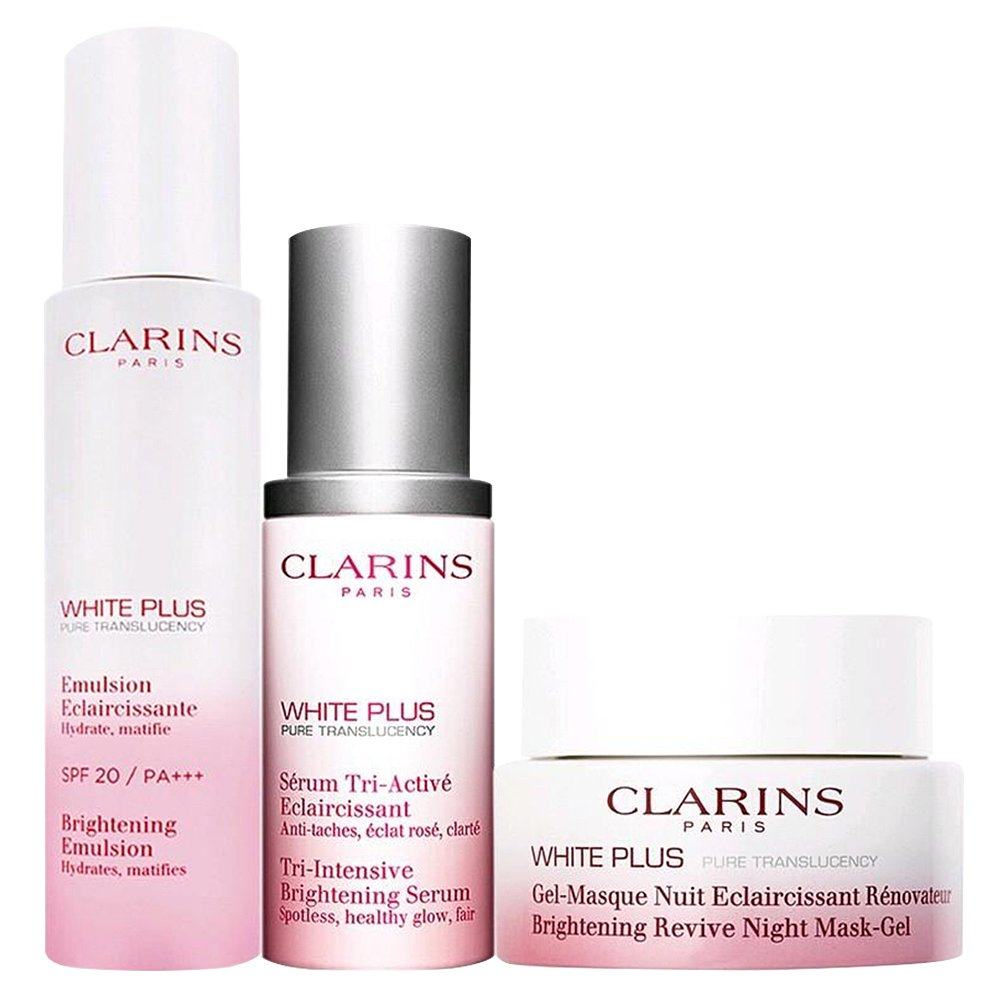 香港直邮娇韵诗透白光感乳液+晚霜 天猫国际香港直购面部护理套装