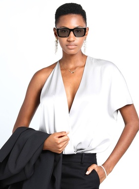 潮奢 off-white 女士 太阳眼镜 black黑色 舒适时尚