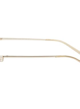 1h可退 潮奢 Gucci 古驰 女士 金色 Geometric 太阳镜 GG1604S