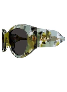 1h可退 CHLOÉ 女士眼镜 CH0251S004 SS2025 黑色 徽标太阳镜