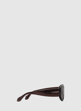 ALAIA 女士太阳镜 AA4L0092S001768 AW2026 棕色 Aviator shield
