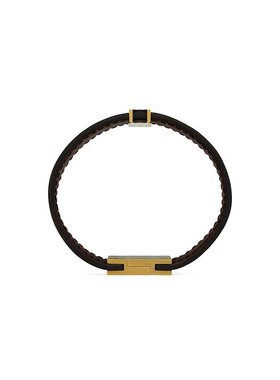 1h可退 潮奢 Saint Laurent 圣罗兰 男士 CASSANDRE 皮手链 77733