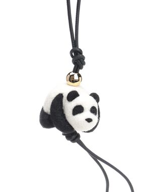 1h可退 LOEWE 男士吊坠 CA36232X291102 AW2025 黑色 Panda charm