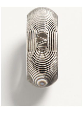 VALENTINO 男士戒指 YJ0AM7MET172 SS2025 银色 椭圆形属戒指