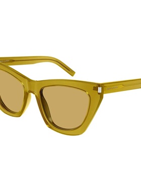 SAINT LAURENT 女士眼镜 SL214KATE037 SS2025 棕色太阳镜