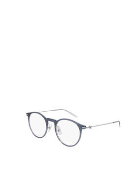 MONTBLANC 男士太阳镜 MB0099O004 SS2025 白色 MB0099O