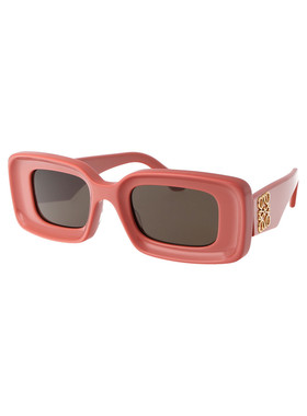 LOEWE 女士眼镜 LW40101I72E AW2025 棕色 几何框太阳镜