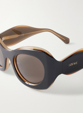 LOEWE 罗意威 男士 + Paula's Ibiza 标志黑色蝴蝶醋纤太阳眼镜 L