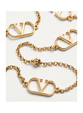 VALENTINO 男士项链 YJ0S89METL01 SS2025 金色 徽标项链