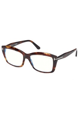 TOM FORD 女士眼镜 FT6065B055 SS2026 深棕色 徽标平光镜