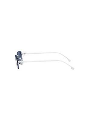 FENDI 女士眼镜 FE4172US16X SS2025 蓝色 几何太阳镜