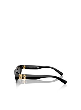 1h可退 MIU MIU 女士眼镜 MU07ZS1AB5S0 SS2025 黑色 徽标太阳镜