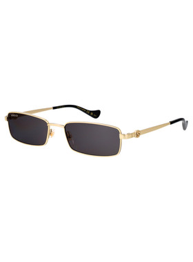 GUCCI 女士眼镜 GG1600S001 AW2025 灰色 矩形太阳镜古驰