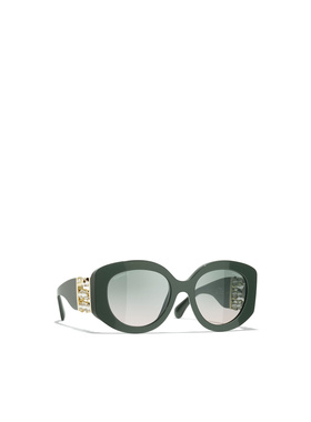CHANEL 女士眼镜 CH55431791S3 CO 绿色 全框太阳镜
