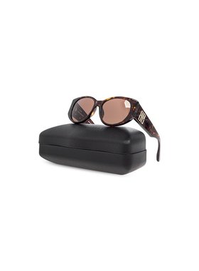 BALENCIAGA 女士太阳镜 832110T00397623 巴黎世家 CO棕色