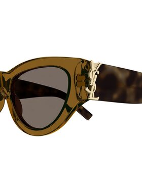 SAINT LAURENT 女士眼镜 SLM94011 CO 棕色 徽标太阳镜