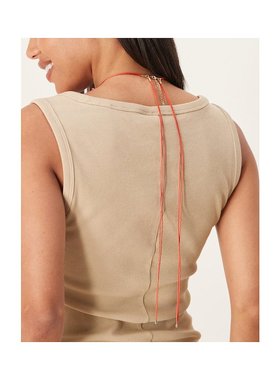 1h可退 潮奢 ASOS 女士 details 设计短款绳子大人造红色珊瑚色项