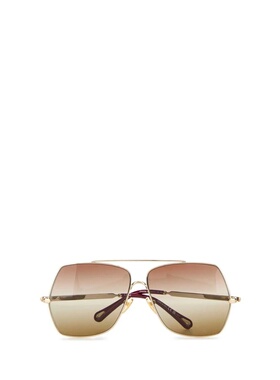 CHLOÉ 女士太阳镜 CH0278S00162 SS2025 银色 Platinum metal sun