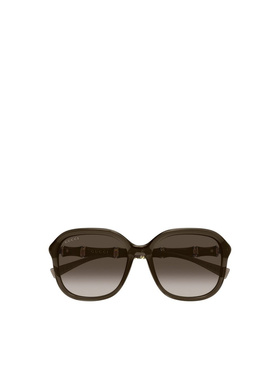 GUCCI 女士眼镜 GG2061SA003 SS2026 棕色几何框 古驰太阳镜配饰