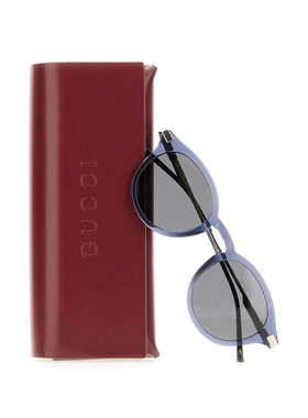 GUCCI 男士眼镜 819592J07404012 CO 灰色 圆框太阳镜