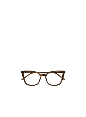 SAINT LAURENT 女士眼镜 SL669003 SS2025 棕色 几何框平光镜